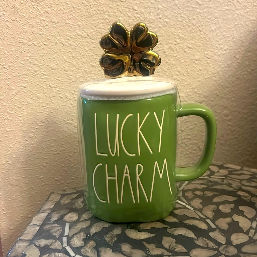 Rae Dunn St Patrick’s Lucky Charm w/Topper ☘️